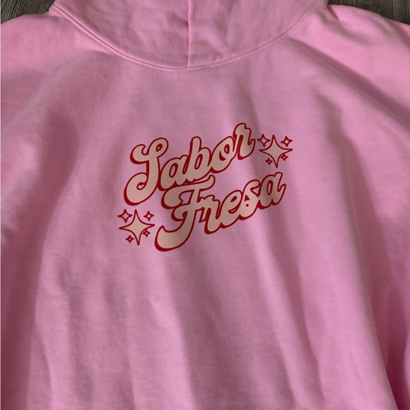 Vibrant Pink Oversized Hoodie Sweatshirt - Picture 2 of 5